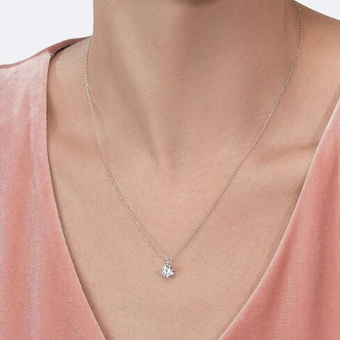 IGI Certified 1 Carat Lab Grown Diamond Round Solitaire Pendant Necklace for Women - 14k White Gold Necklace (I-J, VS1-VS2, 1.00 cttw) - 3-Prong Martini - 18 Inch Chain in Kuwait