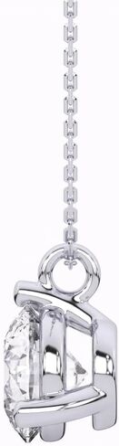 IGI Certified 1 Carat Lab Grown Diamond Round Solitaire Pendant Necklace for Women - 14k White Gold Necklace (I-J, VS1-VS2, 1.00 cttw) - 3-Prong Martini - 18 Inch Chain in Kuwait