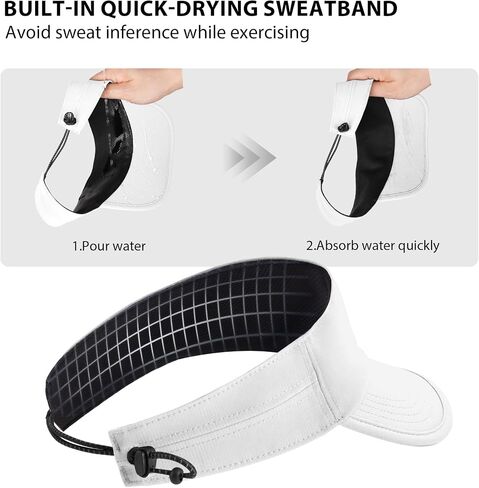Sukeen Sports Sun Visor for Men Women, Lightweight Quick-Dry Outdoor Visor Hat, Packable Running Tennis Golf Visor in Saudi Arabia