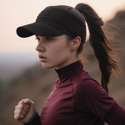 Sports Sun Visor for Men Women UV Protection Lightweight Packable Stretchy Hats for Running, Tennis, Golf in Kuwait