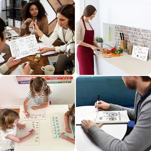 12 Small Dry Erase Board for Kids - White Board for Kids, Students and Teachers | Durable, Portable Kids Mini Whiteboard | Double Sided Small White Boards | Lined and Plain, 9"x12" in Kuwait