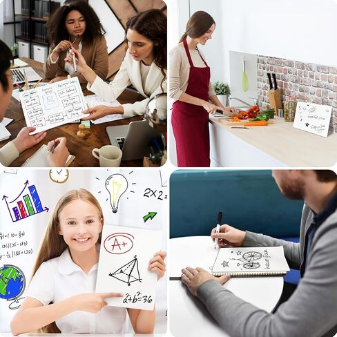 12 Small Dry Erase Board for Kids - White Board for Kids, Students and Teachers | Durable, Portable Kids Mini Whiteboard | Double Sided Small White Boards | Lined and Plain, 9"x12" in Kuwait