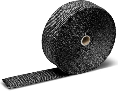 DNA MOTORING 2" x 50' Exhaust Header Wrap Heat Wrap for exhaust pipes, Exhaust Tape Pipe Heat Tape for Motorcycle Fiberglass Heat Shield Tape with 5pcs Stainless Ties, 1 Roll, WRAP-50-ZIP-TT-1P in Saudi Arabia