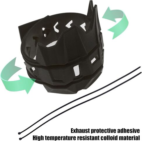 Motorcycle Universal Exhaust Heat Shield Cover Muffler Pipe Guard Leg Anti Hot Silencer Guard Anti-scalding Protector Ring For Muffler Tailpipe（Black） in Saudi Arabia