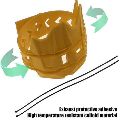 Motorcycle Universal Exhaust Heat Shield Cover Muffler Pipe Guard Leg Anti Hot Silencer Guard Anti-scalding Protector Ring For Muffler Tailpipe（Black） in Saudi Arabia