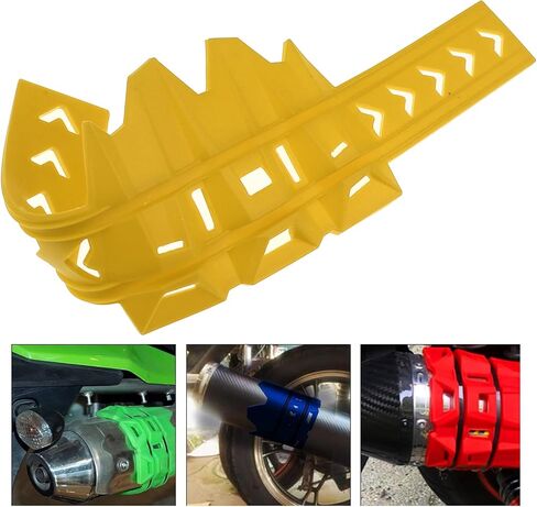 Motorcycle Universal Exhaust Heat Shield Cover Muffler Pipe Guard Leg Anti Hot Silencer Guard Anti-scalding Protector Ring For Muffler Tailpipe（Black） in Saudi Arabia