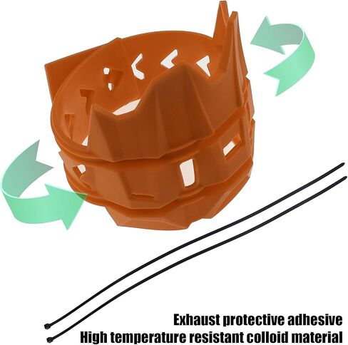 Motorcycle Universal Exhaust Heat Shield Cover Muffler Pipe Guard Leg Anti Hot Silencer Guard Anti-scalding Protector Ring For Muffler Tailpipe（Black） in Saudi Arabia