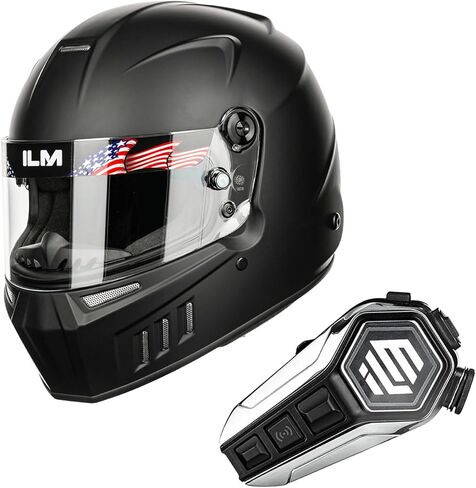 ILM SNELL SA2020 معتمدة من خوذات السباق التلقائي الموديل 890 (XL ، MatteBlack) وسماعات الرأس بلوتوث مع نظام HI-FI in Kuwait