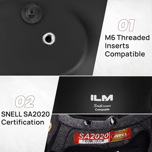ILM SNELL SA2020 Full Face Auto Car Racing Planmets Model 760 (Matte Black ، 2XL) و Bluetooth Headset مع نظام Hi-Fi in Saudi Arabia