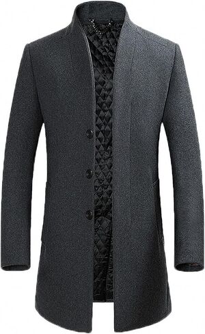 Men's Classical France Style Warm Wool Coat #1W1F153160123 in Saudi Arabia