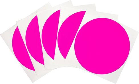 ملصقات ملونة مستديرة من ChromaLabel مقاس 10.16 سم، ملصقات ترميز ألوان عالية الوضوح وقابلة للإزالة، سهلة الكتابة على الملصقات المنقطة - 100 نقطة لاصقة في كل عبوة، ملصقات لاصقة باللون الأخضر الفلورسنت بلمسة نهائية غير لامعة in Kuwait