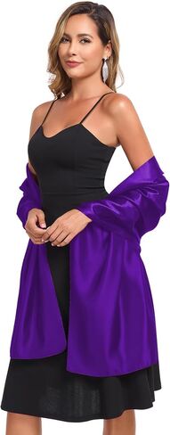 Shawls and Wraps for Evening Dresses Satin Women Long Scarf Wedding Guest Shawl in Kuwait