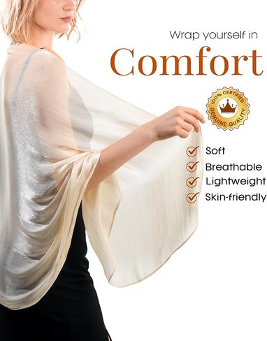 FURTALK Shawls and Wraps for Evening Dresses Sparkly Soft Wedding Party Bridesmaid Scarves for Women in Saudi Arabia
