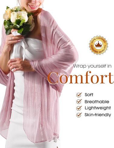 FURTALK Shawls and Wraps for Evening Dresses Sparkly Soft Wedding Party Bridesmaid Scarves for Women in Saudi Arabia