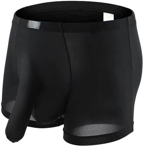 Men's Sexy Elephant Trunk Translucent Briefs Ice Silk U Bulge Underwear in Kuwait