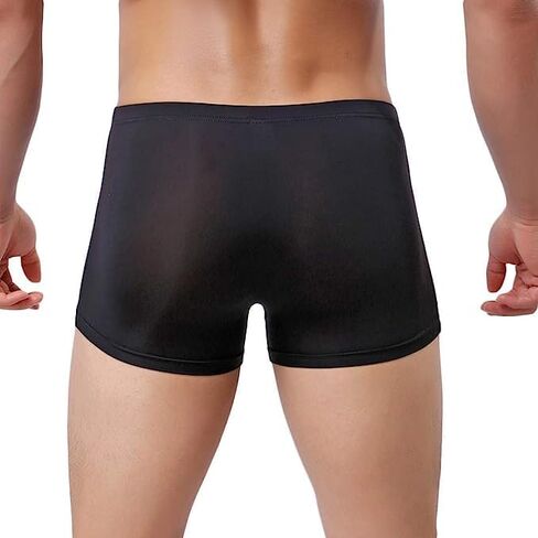 Men's Sexy Elephant Trunk Translucent Briefs Ice Silk U Bulge Underwear in Kuwait