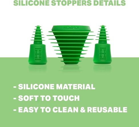 HEMPER Tech Universal Cleaning Plugs+Caps for Cleaning, Storage, and Odor Proofing Glass Water Pipes/Rigs and More - (Black) in Saudi Arabia