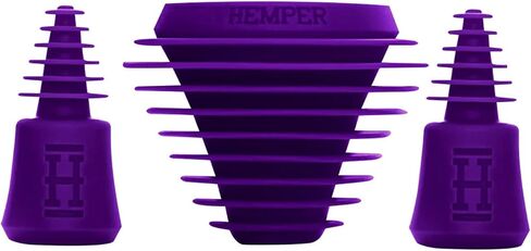 HEMPER Tech Universal Cleaning Plugs+Caps for Cleaning, Storage, and Odor Proofing Glass Water Pipes/Rigs and More - (Black) in Saudi Arabia