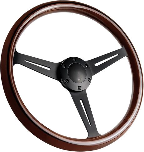 14'' 6-Bolt Wood Grain Racing Steering Wheel Vintage Nostalgic Style Car Steering Wheel with Horn Buttons in Saudi Arabia
