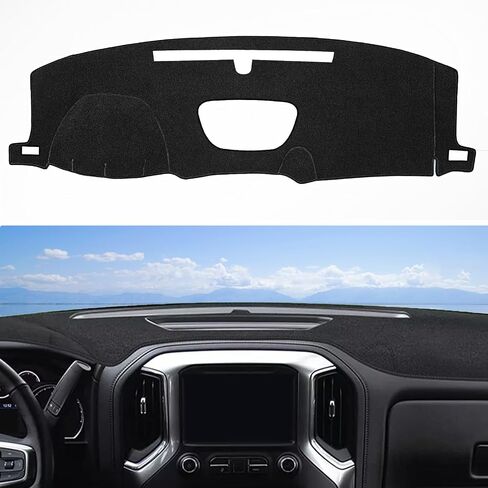 غلاف Dash Cover Dashboard Mat Fit for 2019-2022 2023 2024 2025 Chey Chevrolet Silverado 1500 2500HD 3500HD ، 2019-2023 GMC SIERA in Kuwait