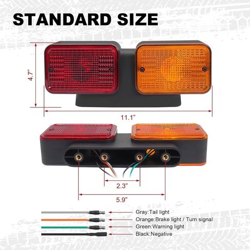 Left Rear Tail Light for John Deere 1025R, Tractor LH Accessory Compatible with JD 1023E 1026R 2025R 2032R 3025D 3032E 4066R 5075E, Waterproof Taillights Brake Turn Stop Warning Parts LVA18272 in Saudi Arabia