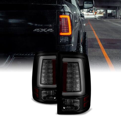 AKKON - لعام 2009-2018 DODGE RAM [نوع الهالوجين] أسود مدخن LED LID LUBE V2 LIGHT LIGHT in Kuwait