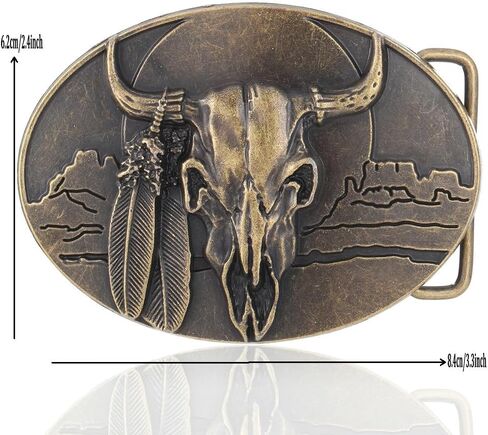 Huabola Calyn Western Rodeo Belt Belt Buckle محفورة بنمط Celt Pattern Buckles للرجال والنساء in Kuwait