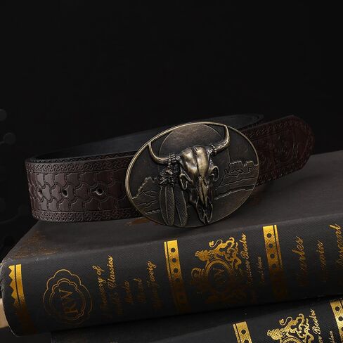 Huabola Calyn Western Rodeo Belt Belt Buckle محفورة بنمط Celt Pattern Buckles للرجال والنساء in Kuwait