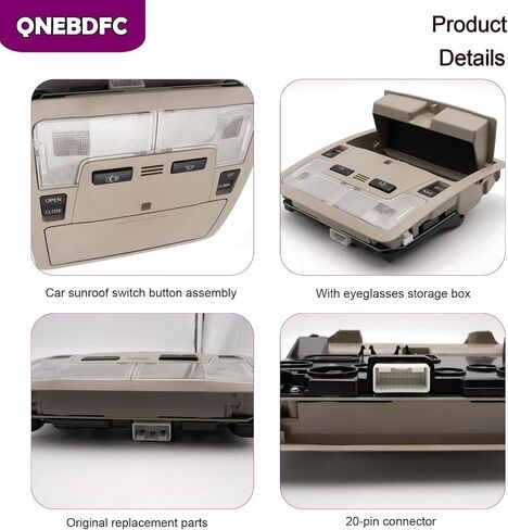 Overhead Console Reading Replacement with Sunroof Switch for Toyota Camry 2012-2016, Front Row Interior Car Roof Light Accessory Assembly-A in Kuwait
