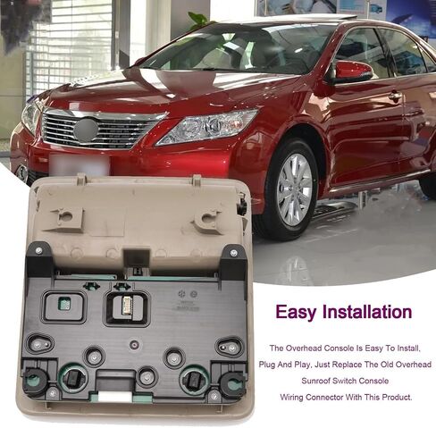 Overhead Console Reading Replacement with Sunroof Switch for Toyota Camry 2012-2016, Front Row Interior Car Roof Light Accessory Assembly-A in Kuwait