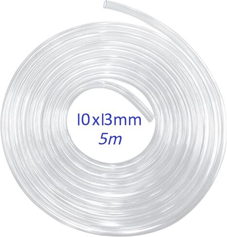 Clear Tubing Assortment, 6mm 7mm 8mm ID, 9 Meters Lengh In All, 1mm Thickness, Flexible Plastic Tube For Home Repair Water Oil Transfer Aquarium, BPA Free and non-toxic, with 2 Hose Clamps in Saudi Arabia