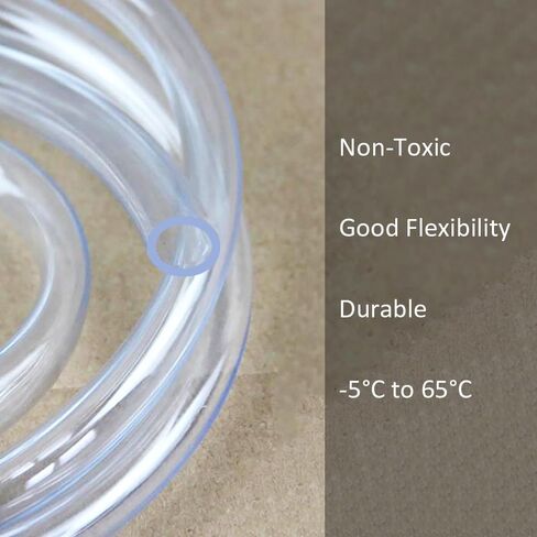 Clear Tubing Assortment, 6mm 7mm 8mm ID, 9 Meters Lengh In All, 1mm Thickness, Flexible Plastic Tube For Home Repair Water Oil Transfer Aquarium, BPA Free and non-toxic, with 2 Hose Clamps in Saudi Arabia