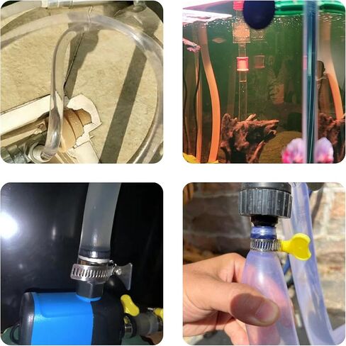 Clear Tubing Assortment, 6mm 7mm 8mm ID, 9 Meters Lengh In All, 1mm Thickness, Flexible Plastic Tube For Home Repair Water Oil Transfer Aquarium, BPA Free and non-toxic, with 2 Hose Clamps in Saudi Arabia