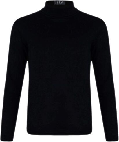 Girls Turtleneck Long Sleeve Plain Basic Top Kids Boys Jersey Polo Tops 2-14 Yrs in Kuwait