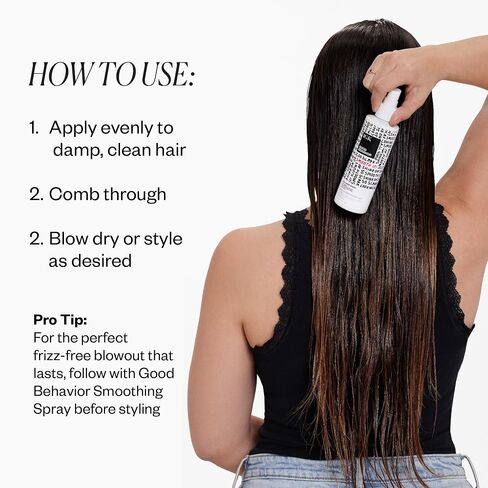 IGK GOOD BEHAVIOR 4-in-1 Prep Spray | Leave In + Detangle + Heat Protectant | Vegan + Cruelty Free | in Saudi Arabia