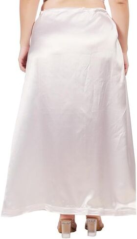 Women's Clothing Solid Satin Silk Petticoat Solid Saree Soft & Smooth Satin Underskirt Sari in Kuwait