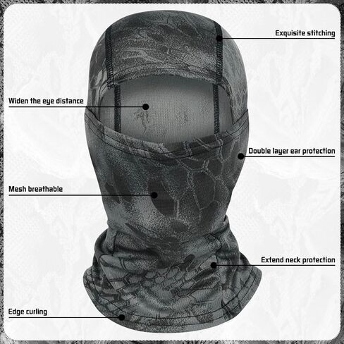 5pcs Camo Balaclava Ski Face_mask Full Face_mask مقاومة للرياح محمية للأشعة فوق البنفسجية للرجال للنساء في الهواء الطلق in Kuwait