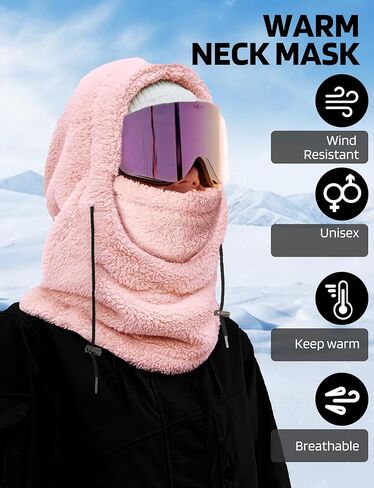Balaclava Face Mask for Men Women Winter Hat Neck Windproof Fleece Ski Mask Warm Face Cover Scarf in Saudi Arabia