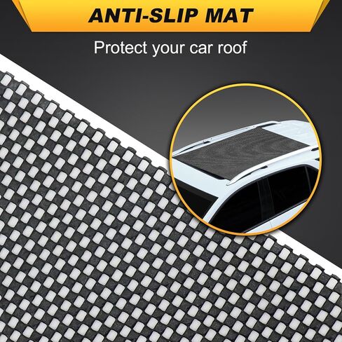 Sailnovo Rooftop Cargo Carrier Car Top Carrier 20 Cubic Waterproof Soft-Shell Carriers Car Roof Bag Fits Cars with/Without Rack Includes Anti-Slip Mat, 6 Door Hooks & PVC, Yellow in Saudi Arabia