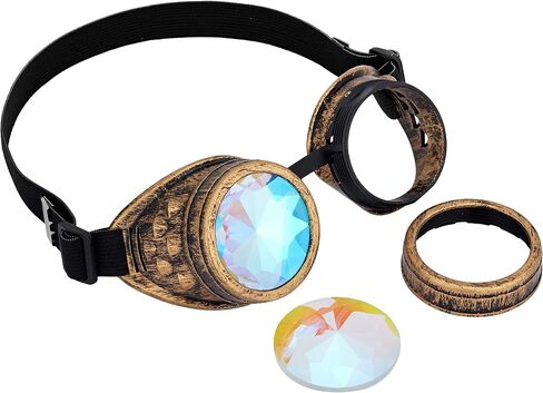 Lelinta kaleidoscope Goggles Steampunk Goggles Grosing Association Assumeen Assume for Cosplay Party in Saudi Arabia