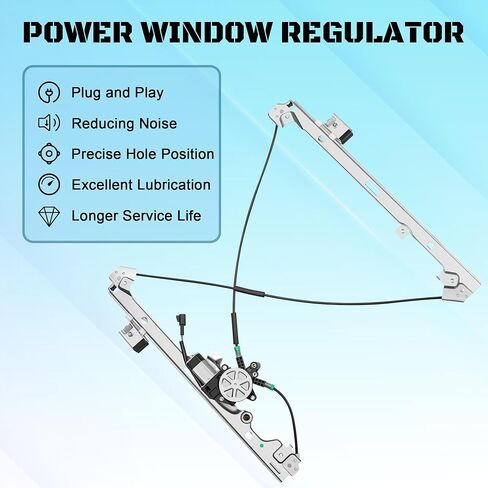 741-644 Power Window Regulator with Motor Assembly Front Driver Side Fit for 2000 2001 2002 2003 2004 2005 2006 Chevy Silverado Avalanche Tahoe Suburban GMC Sierra Yukon XL Cadillac Escalade ESV EXT in Kuwait