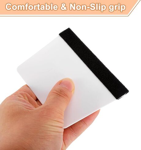 HARFINGTON Vinyl Squeegee, Felt Edge Vinyl Wrap Decal Squeegee Tool, 4-Inch Car Vinyl Film Scraper Plastic Squeegee for Car Wrap, Sign Making, Window, Blue, Trapezoidal in Kuwait