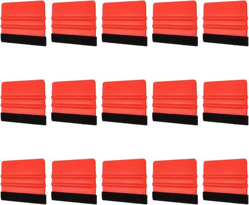 Harfington 15pcs Squeegee Vinyl ، Felt Edge Vinyl Wrap Decal Squeegee Tool ، Squeegee Plastic Classe Film 4 بوصات للسيارة ، صنع العلامات ، النافذة ، الأصفر ، المستطيل in Kuwait