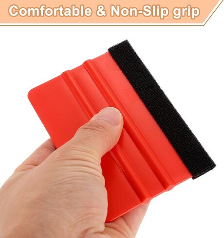 Harfington 15pcs Squeegee Vinyl ، Felt Edge Vinyl Wrap Decal Squeegee Tool ، Squeegee Plastic Classe Film 4 بوصات للسيارة ، صنع العلامات ، النافذة ، الأصفر ، المستطيل in Kuwait