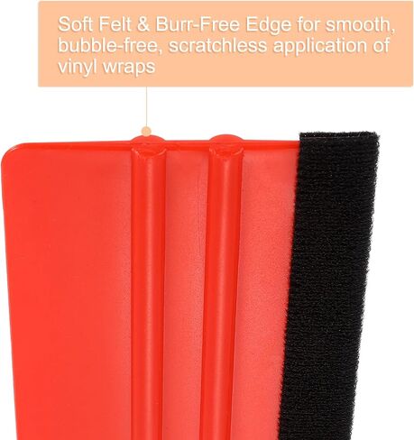 Harfington 15pcs Squeegee Vinyl ، Felt Edge Vinyl Wrap Decal Squeegee Tool ، Squeegee Plastic Classe Film 4 بوصات للسيارة ، صنع العلامات ، النافذة ، الأصفر ، المستطيل in Kuwait