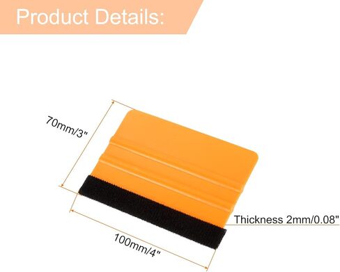 Harfington 10pcs Squeegee Vinyl ، Felt Edge Vinyl Wrap Decal Squeegee Tool ، Squeegee Plastic Screper Film 4 بوصات للسيارة ، وصنع العلامات ، والنافذة ، والأصفر ، والمستطيل in Kuwait