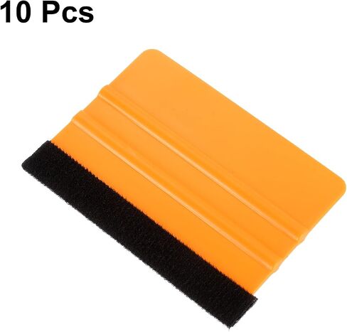 Harfington 10pcs Squeegee Vinyl ، Felt Edge Vinyl Wrap Decal Squeegee Tool ، Squeegee Plastic Screper Film 4 بوصات للسيارة ، وصنع العلامات ، والنافذة ، والأصفر ، والمستطيل in Kuwait