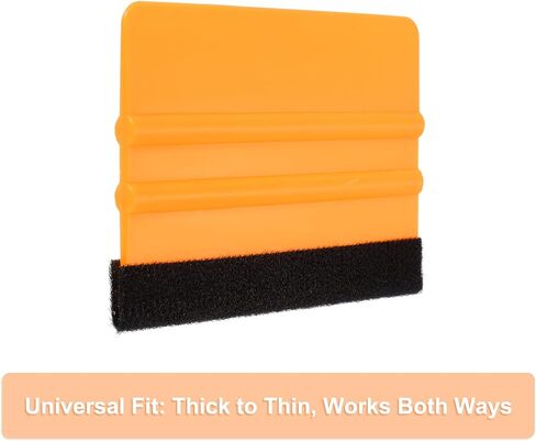 Harfington 10pcs Squeegee Vinyl ، Felt Edge Vinyl Wrap Decal Squeegee Tool ، Squeegee Plastic Screper Film 4 بوصات للسيارة ، وصنع العلامات ، والنافذة ، والأصفر ، والمستطيل in Kuwait