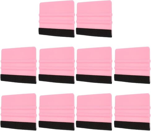 Harfington 10pcs Squeegee Vinyl ، Felt Edge Vinyl Wrap Decal Squeegee Tool ، Squeegee Plastic Screper Film 4 بوصات للسيارة ، وصنع العلامات ، والنافذة ، والأصفر ، والمستطيل in Kuwait