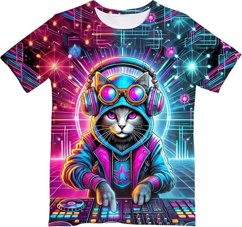 Kids Neon Tie Dye Shirt for Boys Girls Tie-Dye T-Shirt Hippes Tshirt Senior Children Tee Size 6-16 Years Age in Kuwait